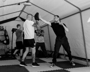 Practicing martial arts skills in Hull